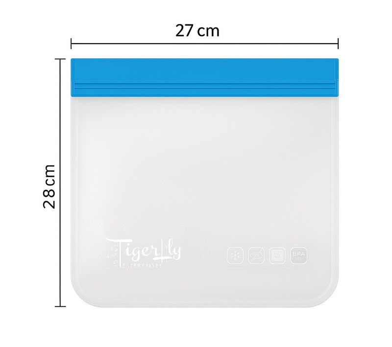 Reusable Ziplock Freezer Bags BPA-Free Leakproof Food Storage Bag Set - 20 Pack