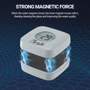 Magnetic Aquarium Glass Cleaner Brush Algae Fish Tank Scraper With Thermometer