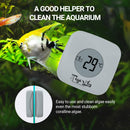 Magnetic Aquarium Glass Cleaner Brush Algae Fish Tank Scraper With Thermometer