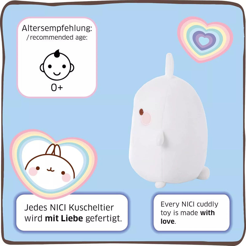 NICI Cuddly Toy Molang 24cm in Gift Packaging I Lovable Social Media & TV Star