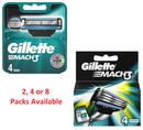 Gillette Mach3 Men's Razor Blades, 4 Razor Blade Refills + Lubrastrip -Multipack