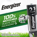 Energizer - AAA Rechargeable Power Plus Batteries 700mAh Pack of 4