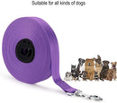 Vivifying 10M Dog Training Lead Long Line Nylon Recall Leash Purple 32FT