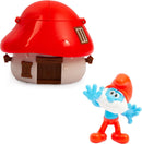 The Smurfs 5.5cm Papa Smurf Figure with Red Roof House Playset Rechargeable