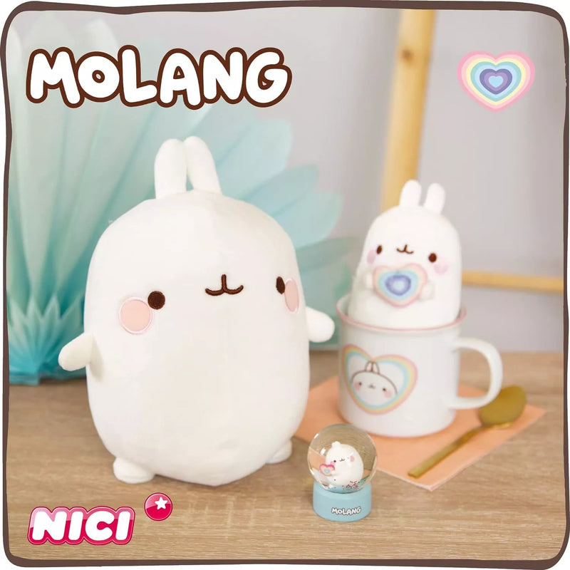 NICI Cuddly Toy Molang 24cm in Gift Packaging I Lovable Social Media & TV Star