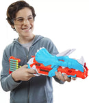 Nerf DinoSquad Tricera-Blast Blaster with 12 Nerf Elite Darts Toy Age 8+