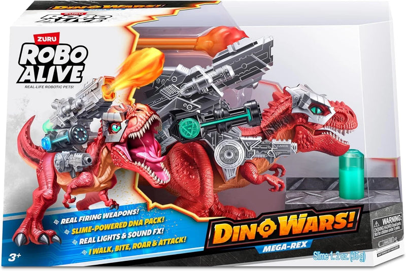 ZURU Robo Alive Dino Wars Mega Rex 30cm T-Rex w/ Armor & Battle Sounds