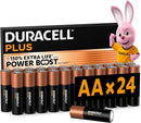Duracell Plus AA Batteries 24 Pack 1.5V Alkaline LR6 Long Lasting Power Boost