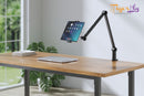Premium Microphone Boom Arm + Tablet Adapter, Desk Mic Arm Universal Mic Stand With Cable Management