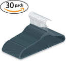 Lightweight, Flexible & Durable Non Slip Velvet Hangers For Clothes - 30 Pack