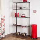 Honey-Can-Do 5 Tier Shelving Unit Black Metal Storage Rack 90kg Capacity