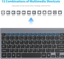 LeadsaiL Wireless Keyboard & Mouse Set USB QWERTY UK Compact PC Laptop Mac, Grey