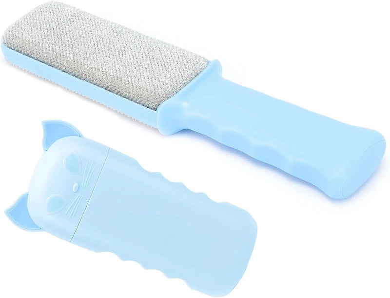 Pet Hair Remover Lint Brush Reusable with Self-Cleaning Base for Pets, Cat Theme