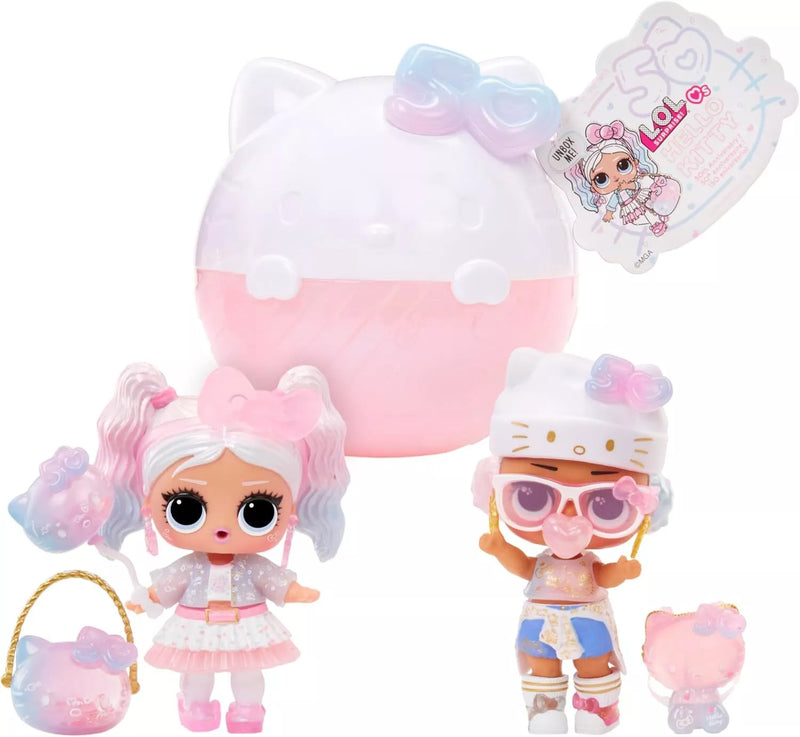 LOL Surprise Loves Hello Kitty 50th Anniversary Crystal Cutie Doll + 7 Surprises