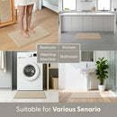 Keplin Non-Slip Bath Mat 40x60cm Beige Soft Microfibre Quick Dry Rug