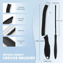 Crevice Cleaning Brush Set Hard Bristle Grout Tile Sink Gap Cleaner Tool, 4 Pack