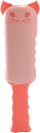 Pet Hair Remover Lint Brush Reusable with Self-Cleaning Base for Pets, Cat Theme