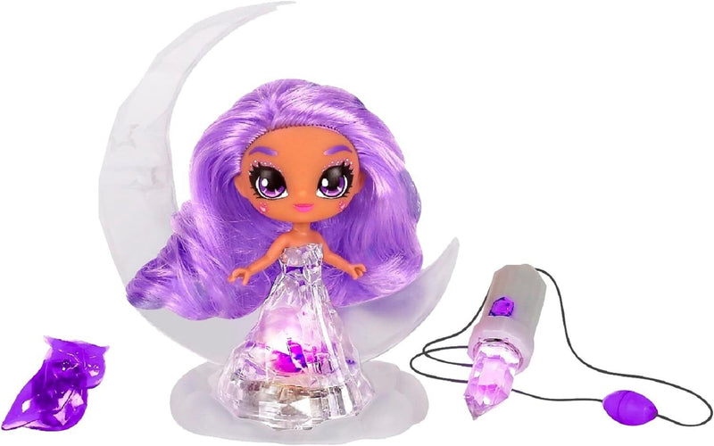 Crystalina Dolls Amethyst Collectible Doll with Colour Changing LED Dress & Accessories