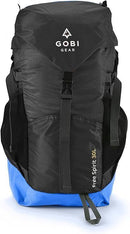 Gobi Gear New Free Spirit 30L Travel Backpack 100% Packable Water Resistant Bag