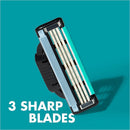 Gillette Mach3 Men's Razor Blades, 4 Razor Blade Refills + Lubrastrip -Multipack