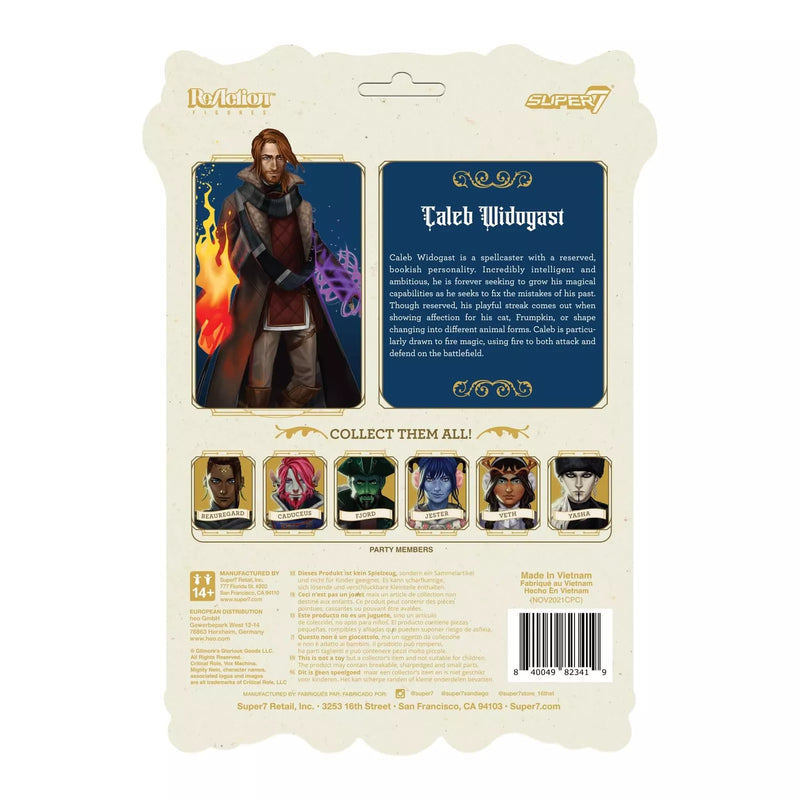 Critical Role ReAction Figure - Caleb Widogast 3.75” Scale Action Figure Wave 1