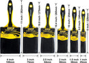 6 Piece Professional High Quality Paint Brushes, Black Painters Paint Brush