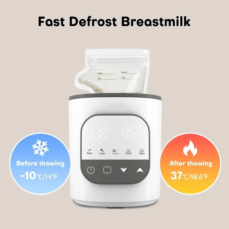 5in1 Baby Bottle Warmer & Steriliser LCD Timer Smart Temp BPA-Free Fits All