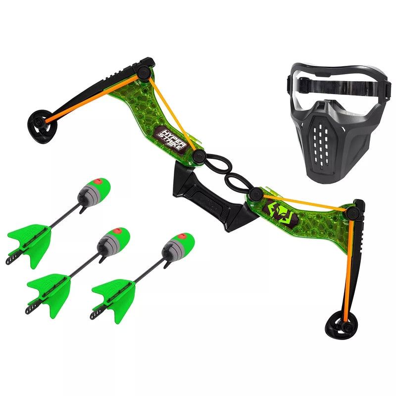 Zing HS4470G Hyperstrike Toy Launcher, Mask & Zonic Whistle Arrows Set, Green