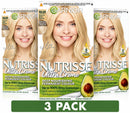 3x Garnier Nutrisse 10.01 Natural Baby Blonde Permanent Hair Dye Grey Coverage