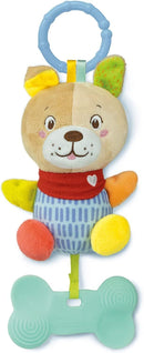 Clementoni 17443 Lovely Dog Rattle Plush Toy Toddler Early Years Infant New Born