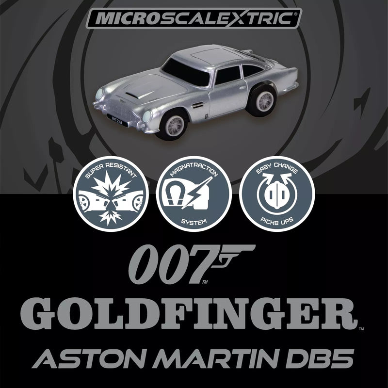 Micro Scalextric Cars James Bond Aston Martin DB5 Goldfinger 1:64 Car - G2221