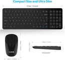 LeadsaiL Wireless Keyboard & Mouse Set USB QWERTY UK Compact PC Laptop Mac