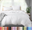 Utopia Bedding Queen Duvet Cover Set White 3 Piece 90x90" 2 Pillow Shams 20X26"