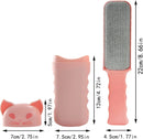 Pet Hair Remover Lint Brush Reusable with Self-Cleaning Base for Pets, Cat Theme