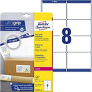 Avery L7165-40 Laser Address Labels 8 Labels Per Sheet 40 Sheets/box Jam-Free