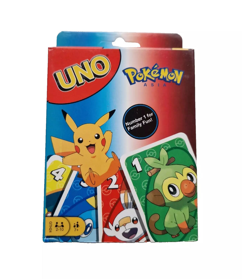 UNO Pokemon Card Game Animated Character Themed Collector Deck 112 Cards