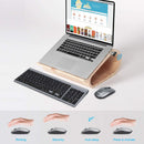 LeadsaiL Wireless Keyboard & Mouse Set USB QWERTY UK Compact PC Laptop Mac, Grey