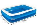 Large Rectangular Outdoor Inflatable Swimming Paddling Pool (200 x 150 x 50cm)