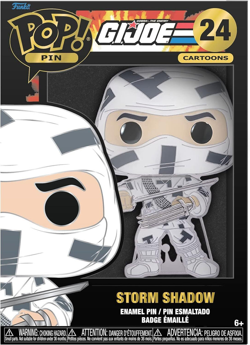 FUNKO POP! PINS: GI JOE: SNAKE EYES Storm Shadow 4" Pin Brooch for Backpacks