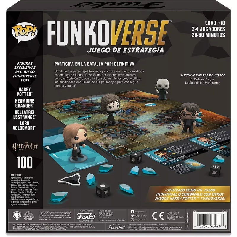 Harry Potter Strategy Board Game Funkoverse 4 Character Base Set SPANISH Version