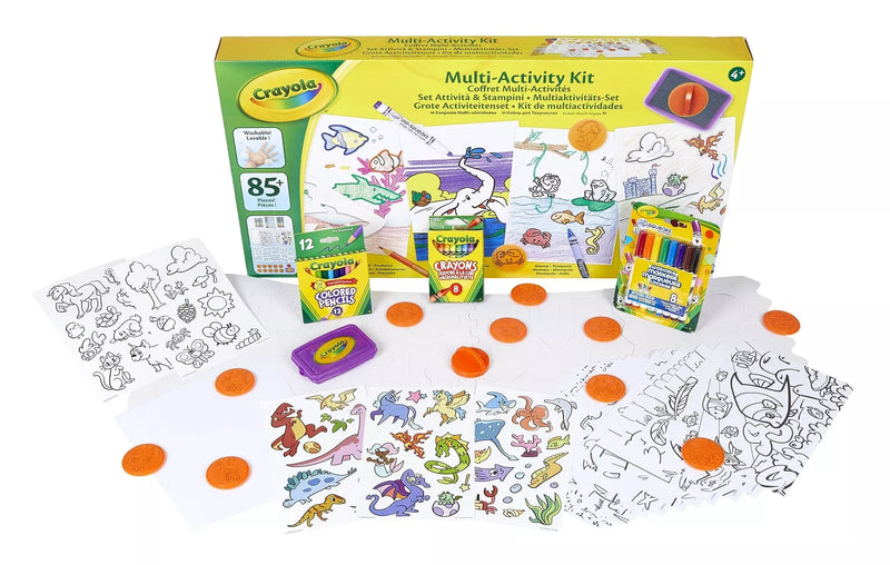 Crayola Deluxe Creative Multi Activity Kit 85+ Pcs Colouring Set New Xmas Toy 4+