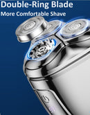 Portable Electric Shaver for Men, 5W LCD Travel Beard Trimmer Razor USB-C Charge