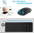 LeadsaiL Wireless Keyboard & Mouse Set USB QWERTY UK Compact PC Laptop Mac