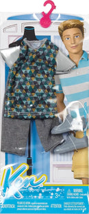 Mattel Barbie Ken Fashion Casual Top, Cropped Pants & Grey Shoes - DHB39 NRFP