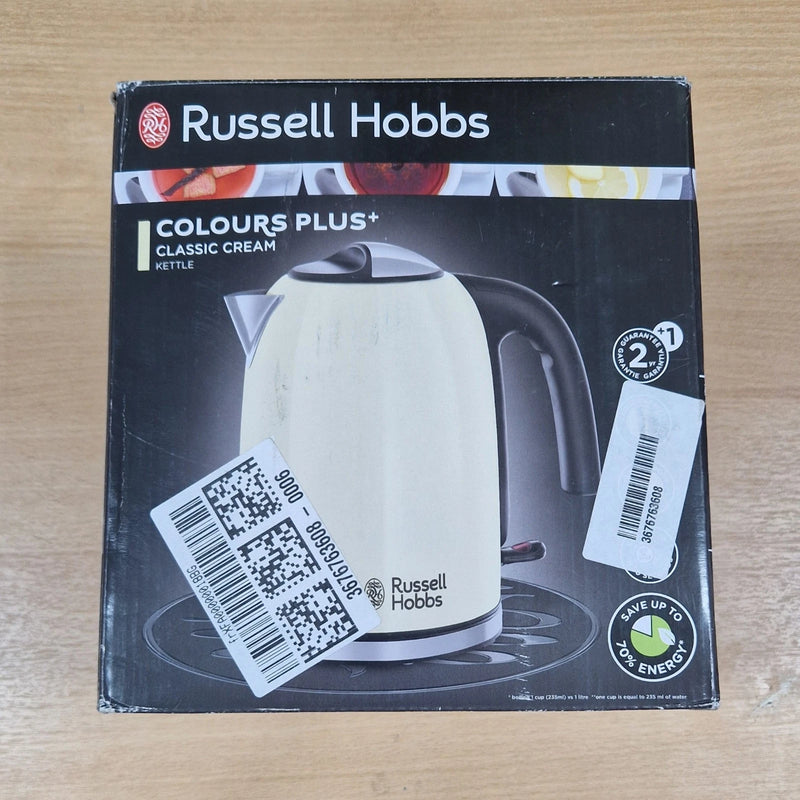 Russell Hobbs 20415-70 Cream Kettle 1.7L 2400W Stainless Steel Colours+ EU PLUG