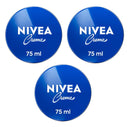 NIVEA Creme Tin 75ml Moisturising Cream Intensive Skincare Hydration - 3 PACK