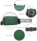 Miss Lulu Green Leather Crossbody Bag Ladies Genuine Shoulder Handbag Purse