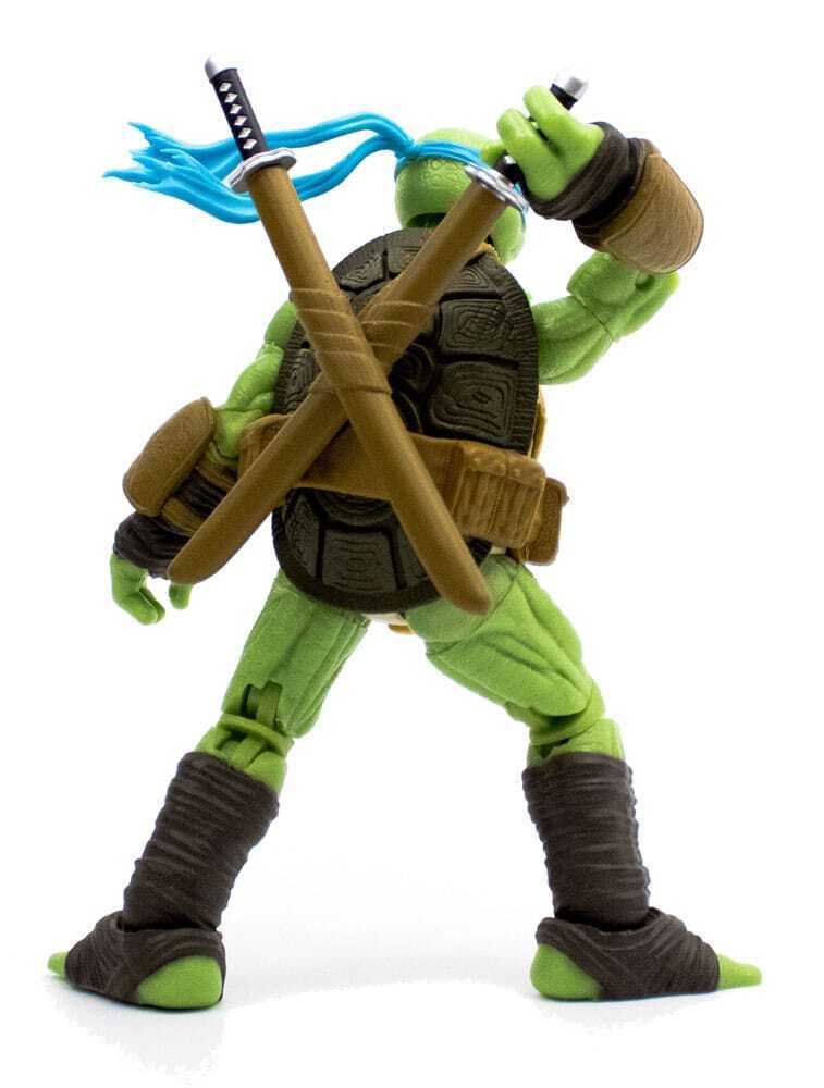 Teenage Mutant Ninja Turtles BST AXN Leonardo & Michelangelo 5" Action Figures