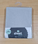 Jollein Cot Bed Sheet 120x150cm Soft Grey Baby Bedding Fitted Sheet