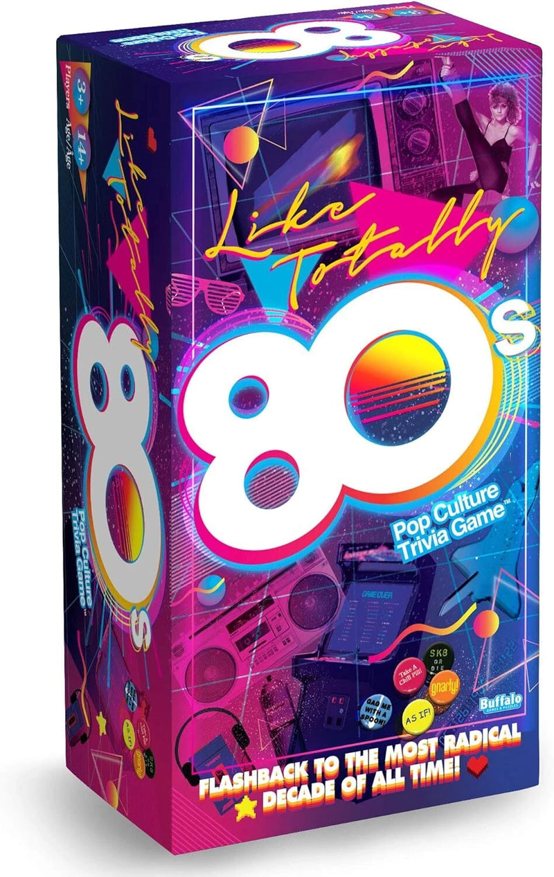 Like Totally 80's Trivia Card Game – 80s Pop Culture Fun by Buffalo Games